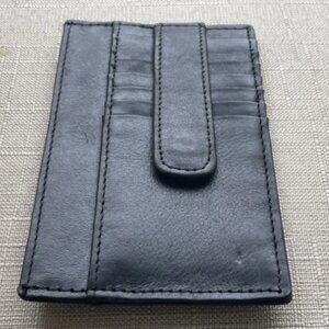 Handmade Black Genuine Leather Long Wallet